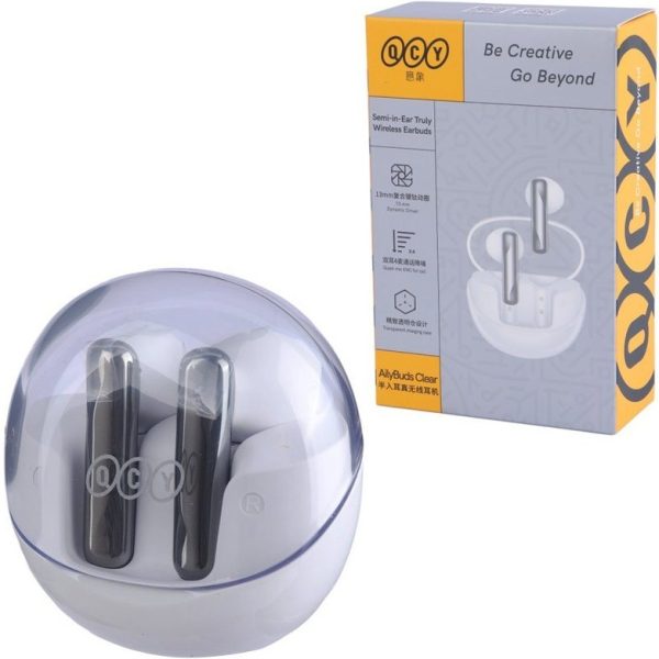 هندزفری بلوتوثی کیو سی وای Qcy Ailybuds Clear white - Image 3